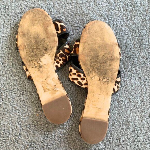 J. CREW CORA CRISSCROSS SANDALS IN LEOPARD - SIZE 8 - Picture 8 of 8